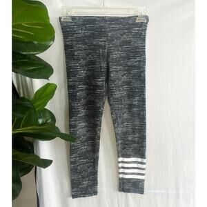 Old Navy Black/White Striped Leggings Girls Size L 10/12